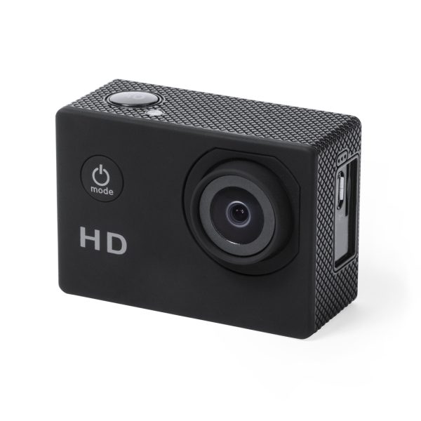 Câmara desportiva HD 720p submersível até 30 metros com acessórios incluídos Booster